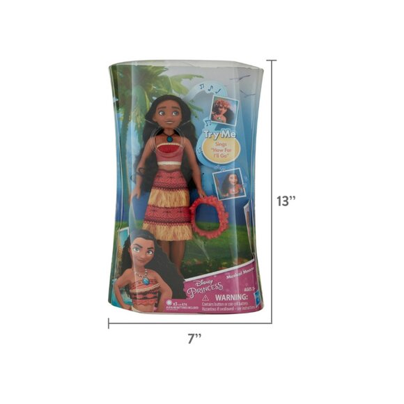 Disney Princess Musical Moana Doll with Necklace, Sings How Far I'll Go - Picture 4 of 5